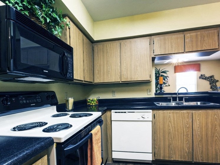 Kitchen (Non-Renovated Apartment) at Presidio North Apartments in Phoenix, AZ